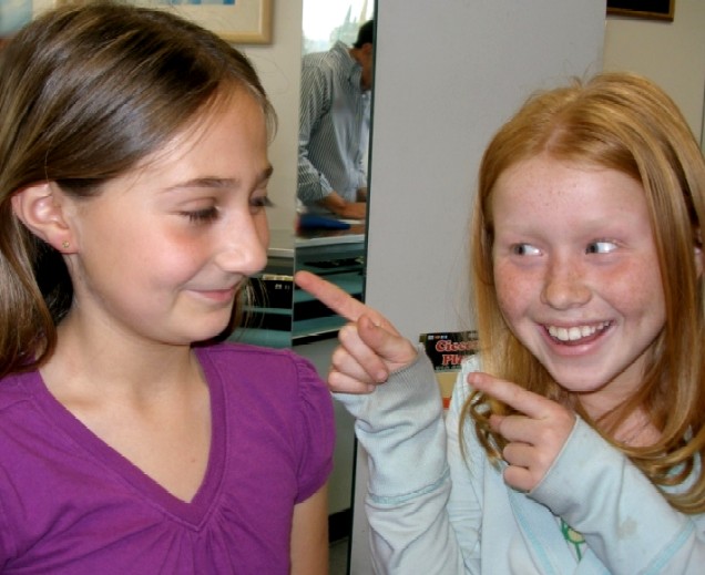 Carly's Ears Pierced with Friend at Rothsteins of Beverly  Hills